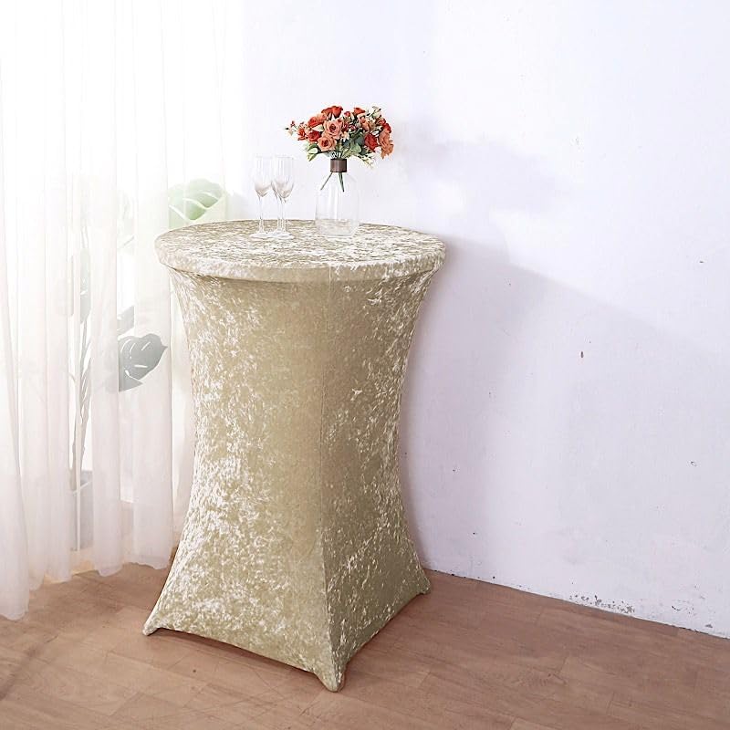 Balsa Circle Velvet Cocktail Table Cover