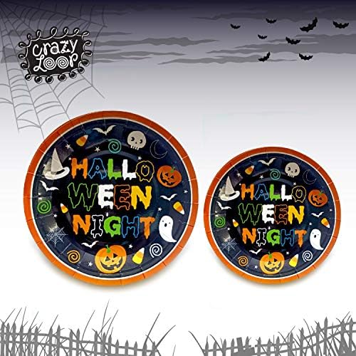 CRAZY LOOP Halloween Dinnerware Set for 24