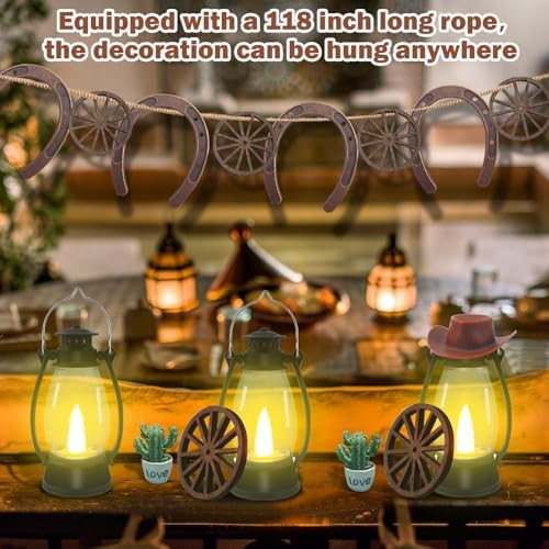 Western Themed Party Decor Set 61pcs Cowboy Party Decorations