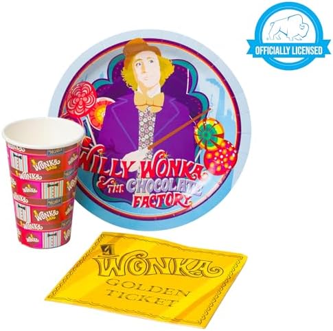 Willy Wonka Themed Party Pack Set 60 Piece