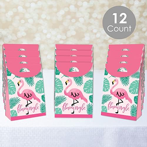 Big Dot of Happiness Pink Flamingo Party Favor Bag Set of 12