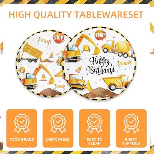 141Pcs Construction Birthday Party Supplies Set