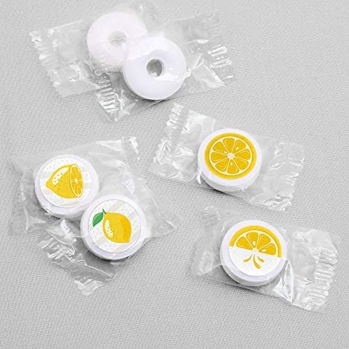 Big Dot of Happiness So Fresh Lemon Round Candy Stickers 108 Count