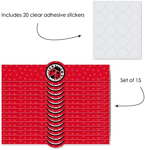 Happy Little Ladybug DIY Party Wrappers Set 15