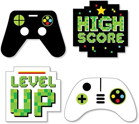 Game Zone DIY Pixel Party Cut Outs 24 Count