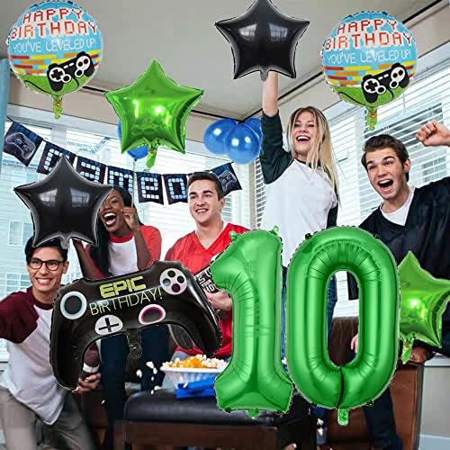 KUNGOON 10th Birthday Gamer Party Balloons Kit