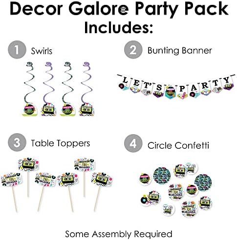 Big Dot of Happiness Through the Decades Party Decor Kit