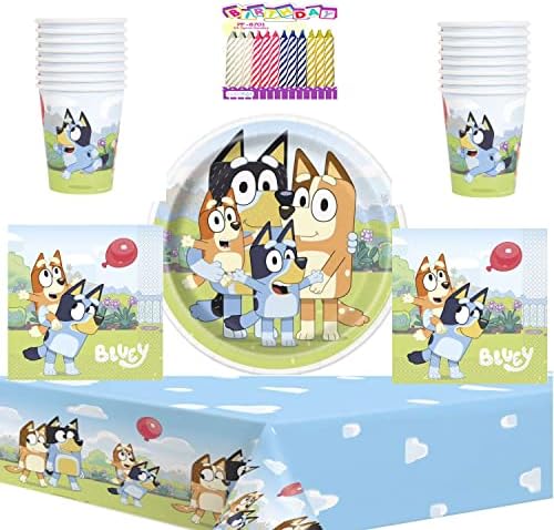Bluey Party Supplies Pack for 16 Guests