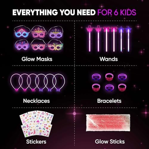 GLO-X Princess Glow Party Pack 176 PCS