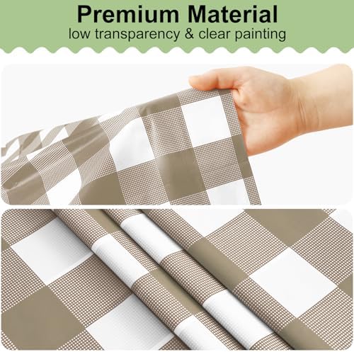 Misaya 20 Pack Buffalo Tablecloths 54x108 Inch Waterproof