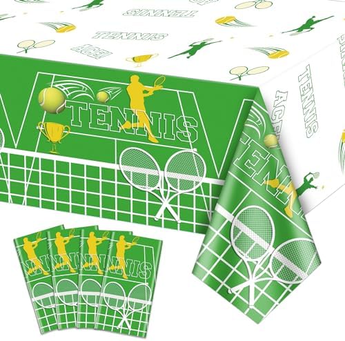 4 Pack Tennis Birthday Table Cover Decor