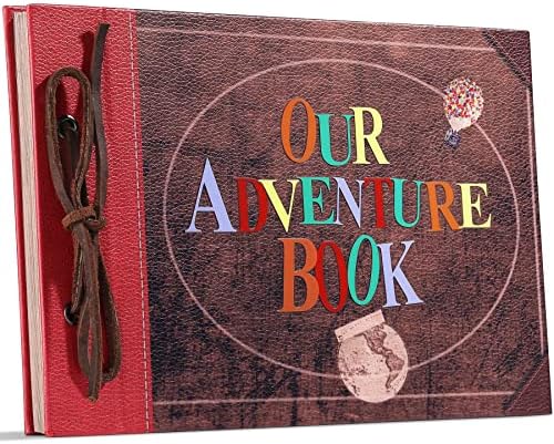 PULAISEN Adventure Book Scrapbook with 3D Color Cover