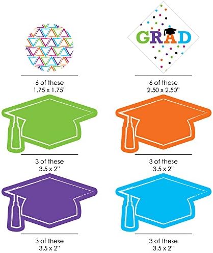 Hats Off Grad - 24 Count DIY Cut Outs for Party
