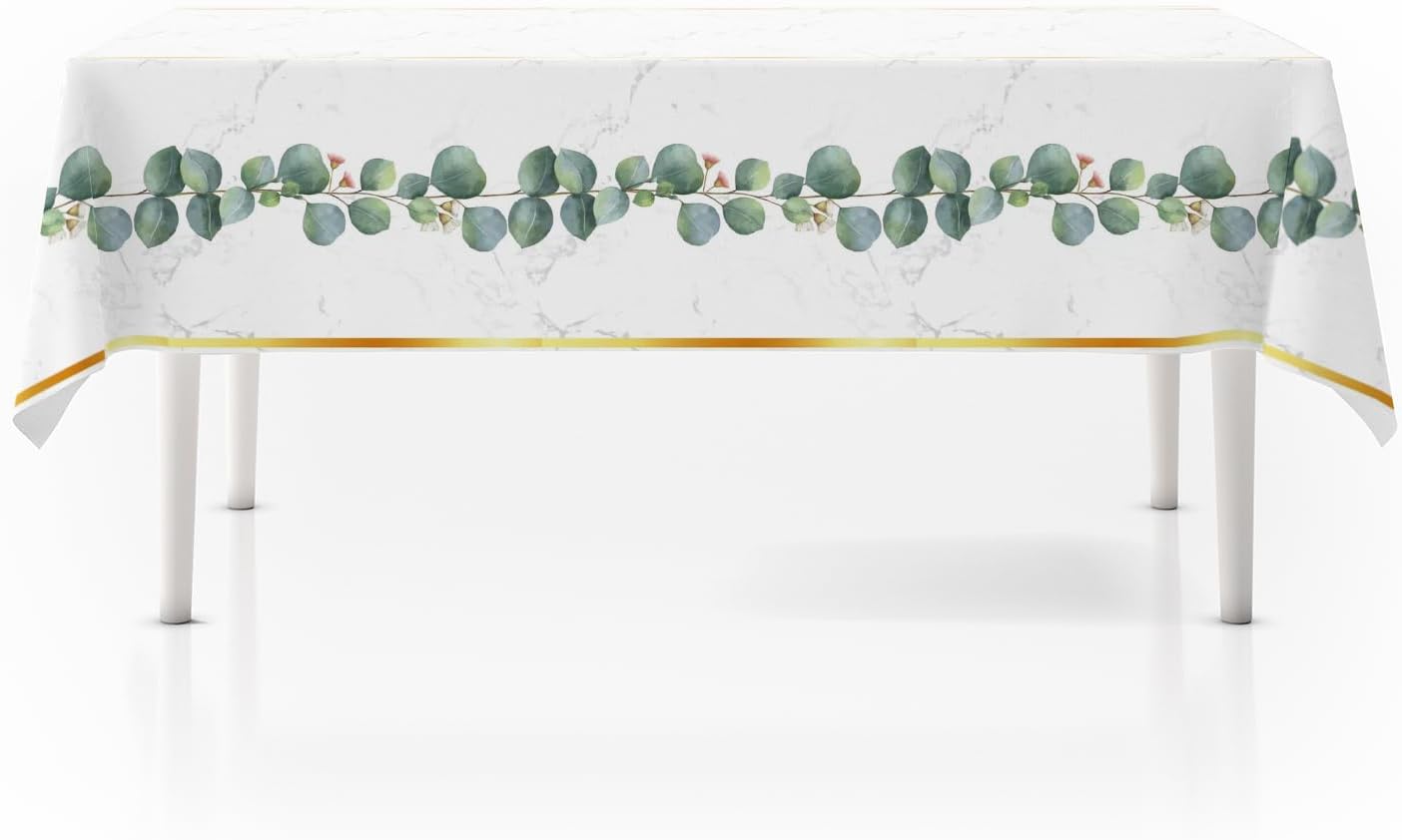 Hapray 4 Pack Eucalyptus Jungle Tablecloths for Rectangle Tables 54x108
