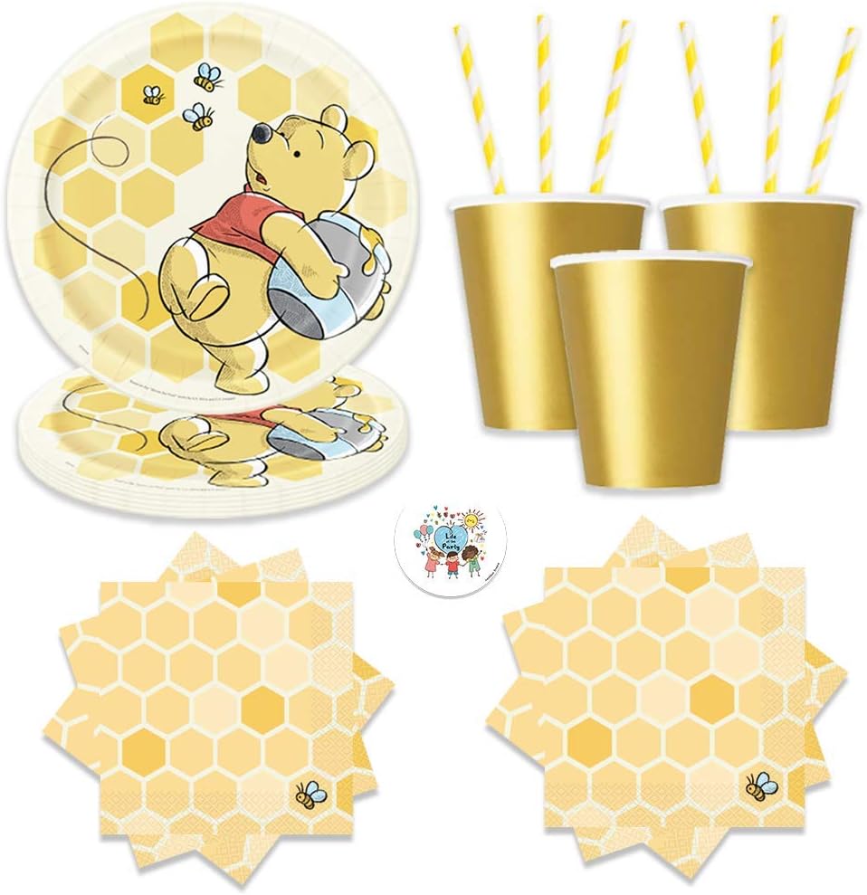 Winnie The Pooh Birthday Party Pack for 16 Guests
