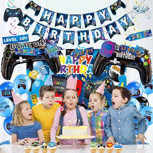 Video Game Birthday Decor Balloons - 33 Piece Party Set
