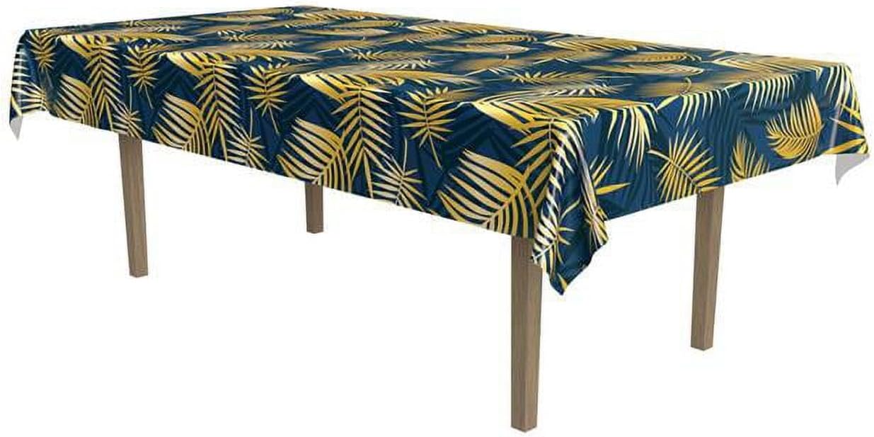 Beistle Gold Palm Leaf Party Tablecover