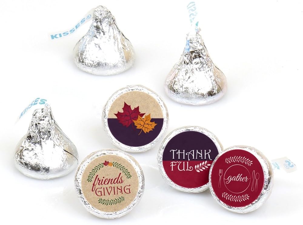 Friendsgiving Candy Sticker Favors 108 Stickers Sheet