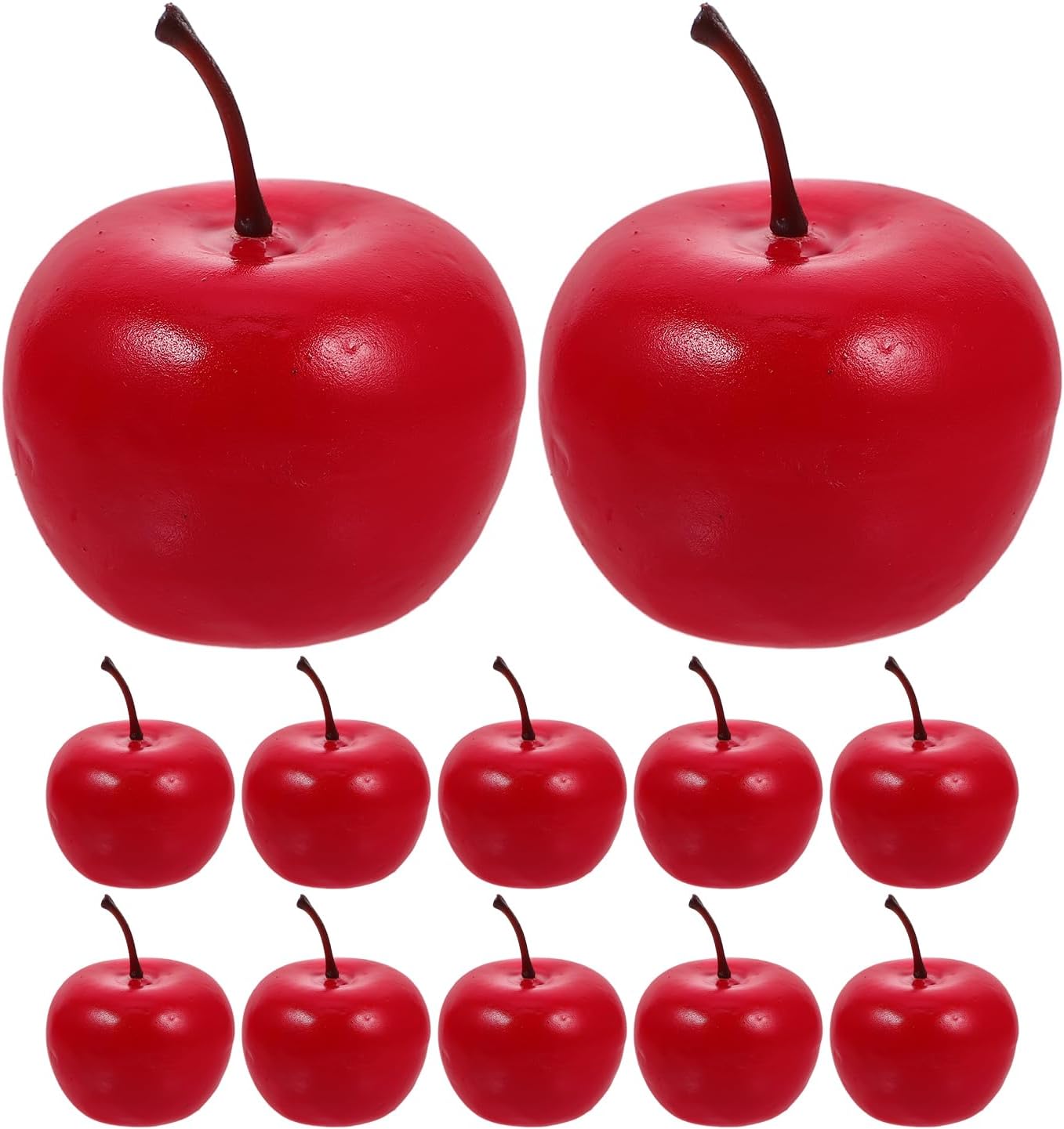 LOGOFUN 12pcs Red Christmas Artificial Fruit Props