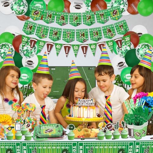 243 Pack Football Party Supplies for 20 Guests