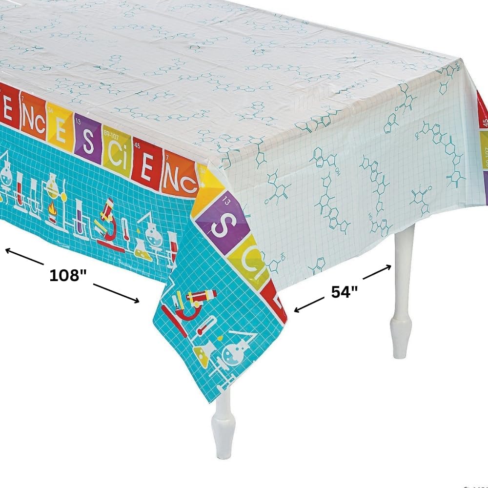 Fun Express Science Party Tablecloth - 54x108