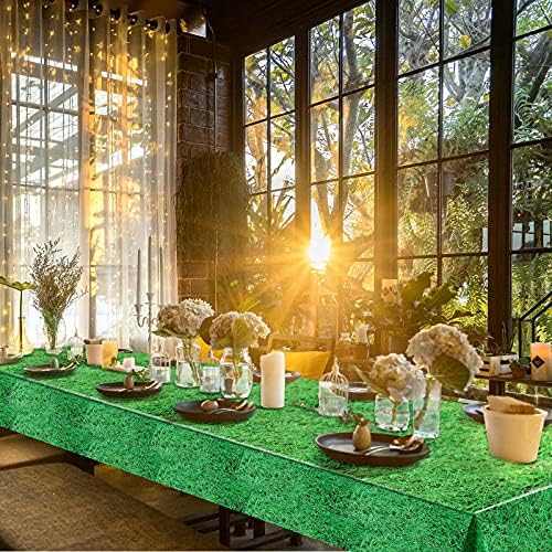 Blulu 3 Pcs Plastic Grass Tablecover 54x108 Green