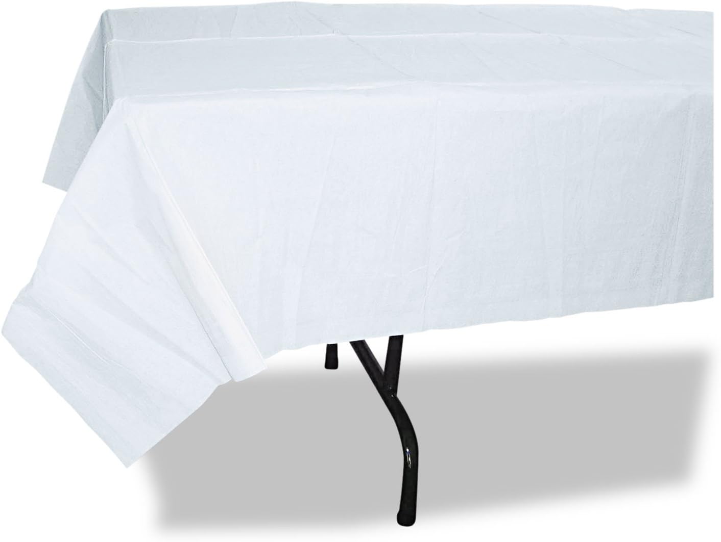 Tatco 31108 Paper Table Cover with Plastic Liner 54x108 White 20 per Carton