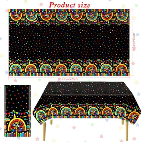 HOWAF 3pcs Teachers Appreciation Tablecover Set