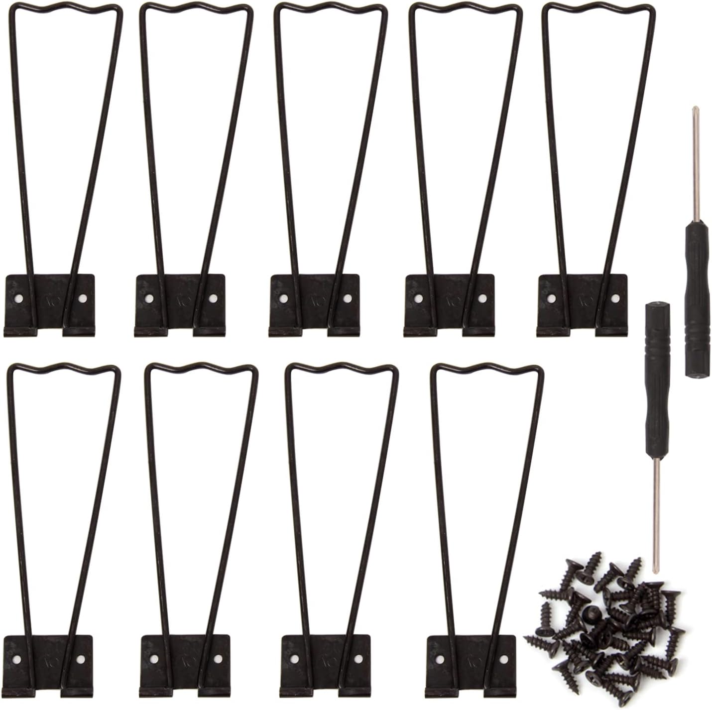 10 Pieces Iron Easel Back with 30 Screws and 2 Screwdrivers