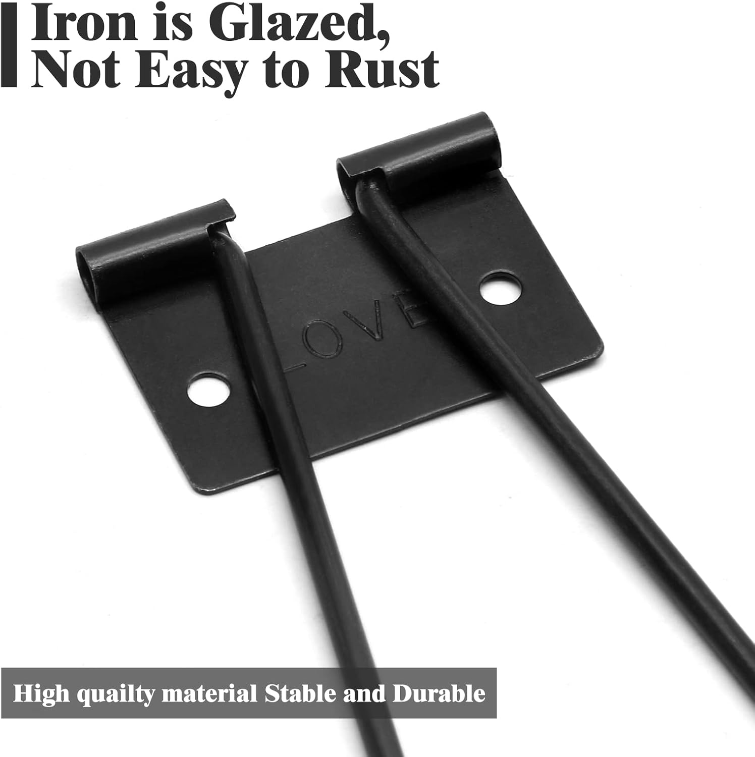 10 Pcs Black Iron Easel Back with Screws and Screwdriver