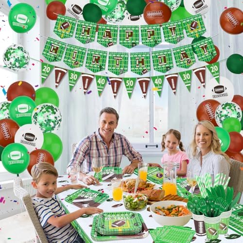 243 Pack Football Party Supplies for 20 Guests