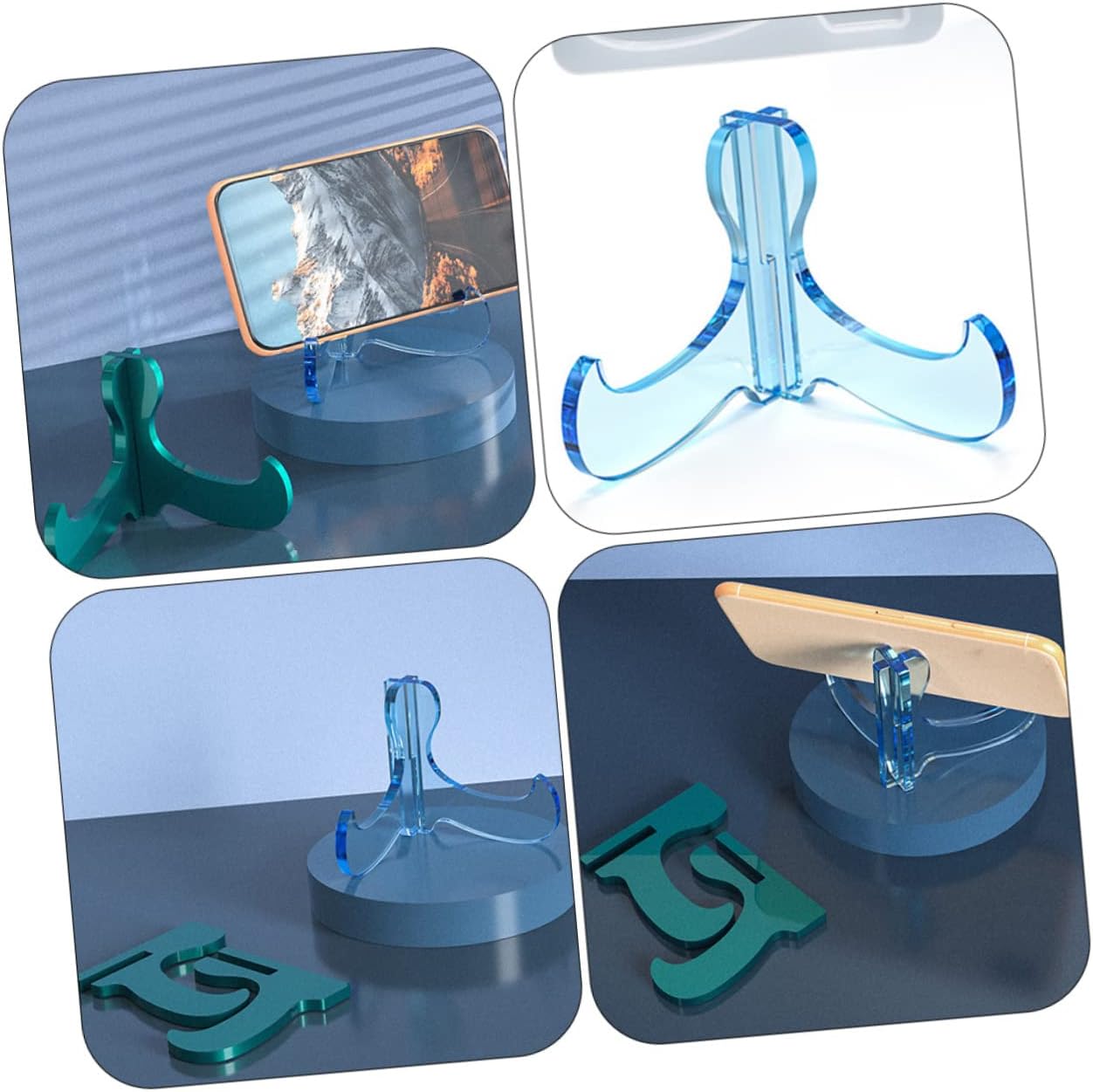 3pcs Cell Phone Easel Mold Silicone DIY Holder Stand