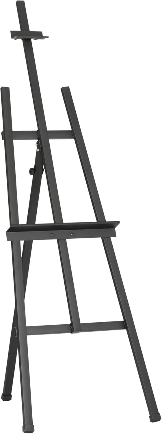 Heavy Duty Steel Museum Display and Art Lyre Easel 68 H Black