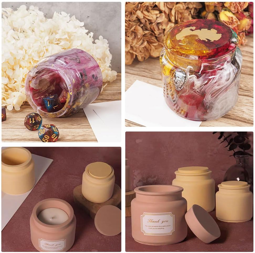 BIGEBO Resin Jar Silicone Molds 2 Pcs