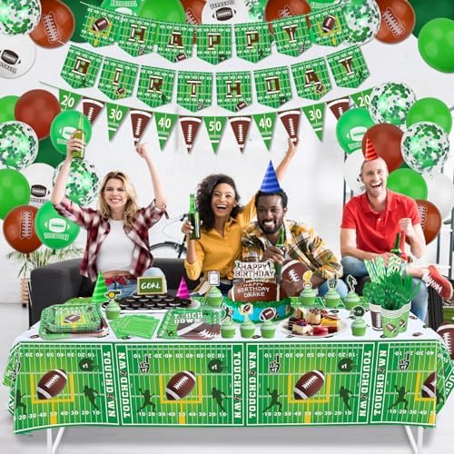 243 Pack Football Party Supplies for 20 Guests