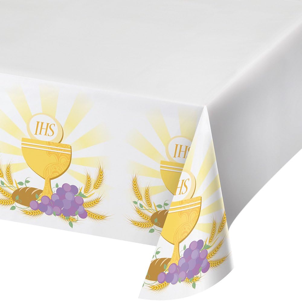 Creative Converting Border Print Table Cover 54x102 Rise Above