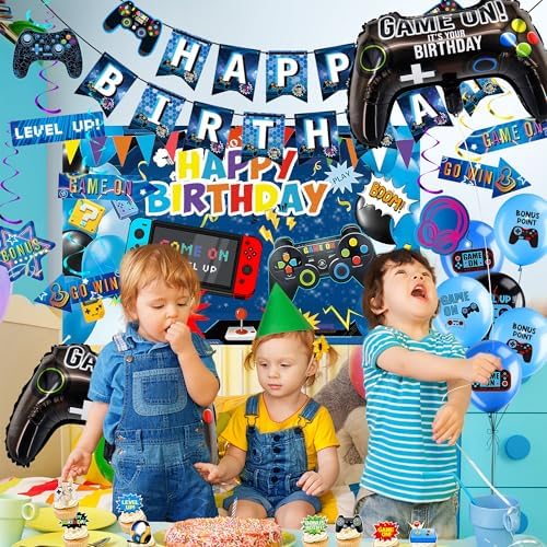 Video Game Birthday Decor Balloons - 33 Piece Party Set