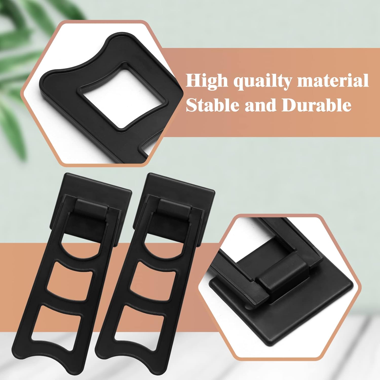 4 Inch Black Plastic Easel Back Stand 12 Pcs