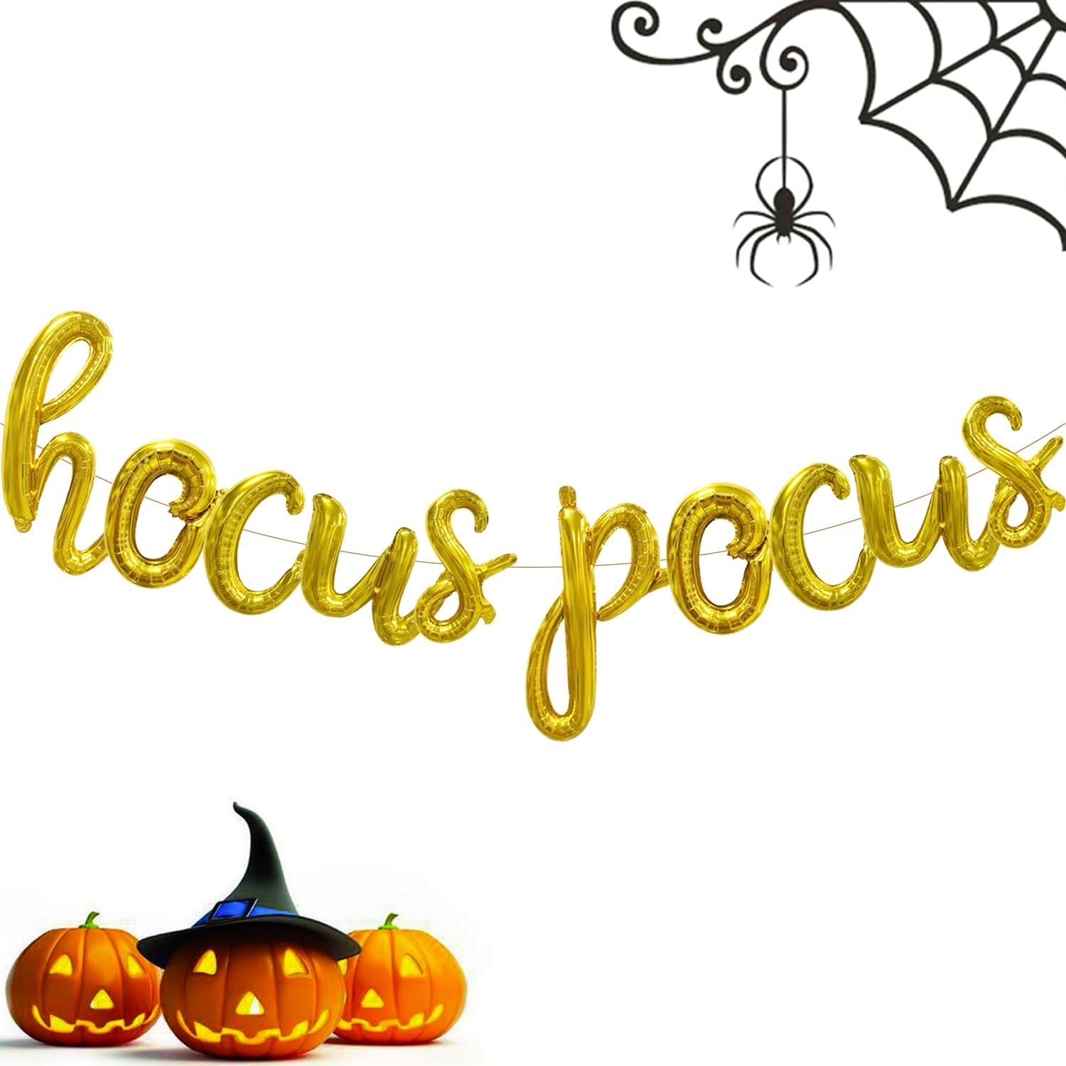 Uchi Hocus Pocus Gold Balloons 18 Inch Halloween Decorations