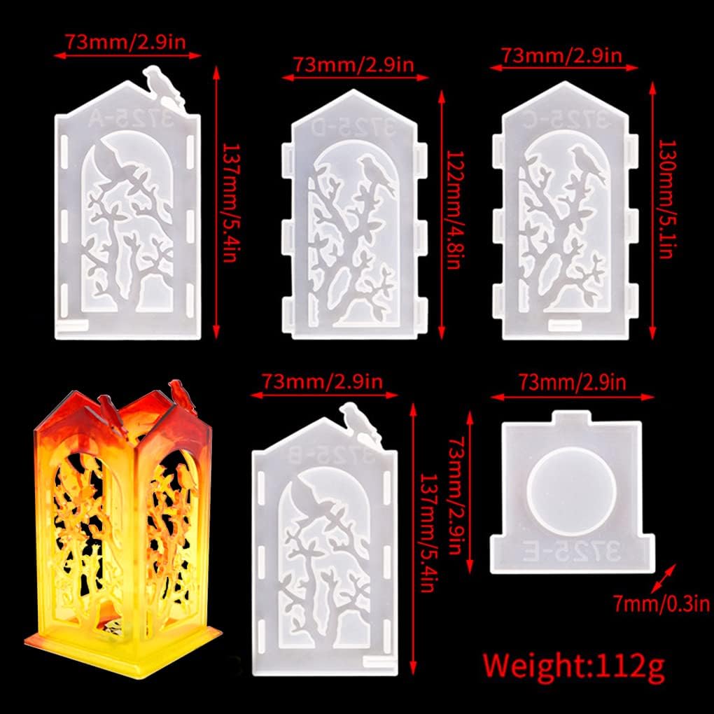 FineInno Resin Candle Holder Molds Set of 5