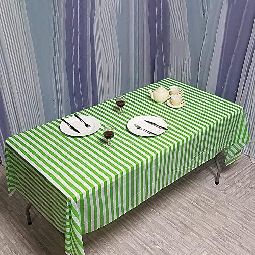 Retzjorv Vpang 2 Pcs Striped Plastic Tablecloths 1