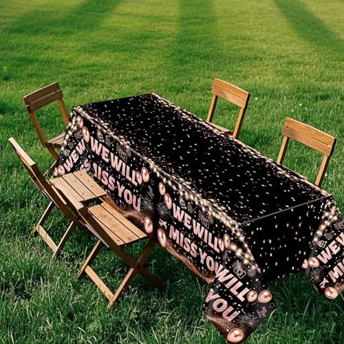 WorldBazaar Retirement Tablecloth 3PCS Rose Gold