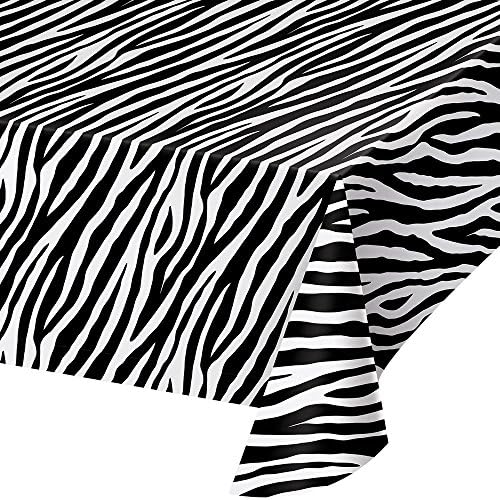 Creative Converting 329661 Zebra Print Tablecloth