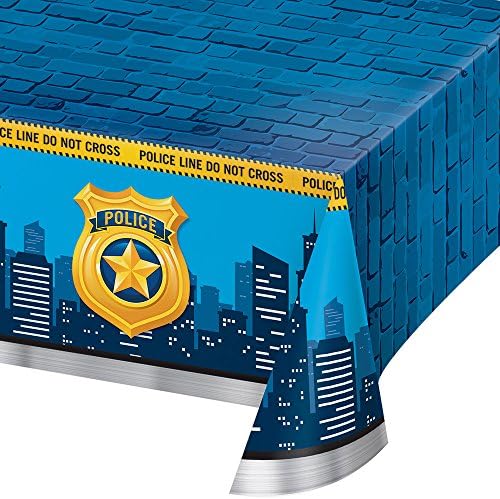 Creative Converting All Over Print Plastic Tablecover Blue