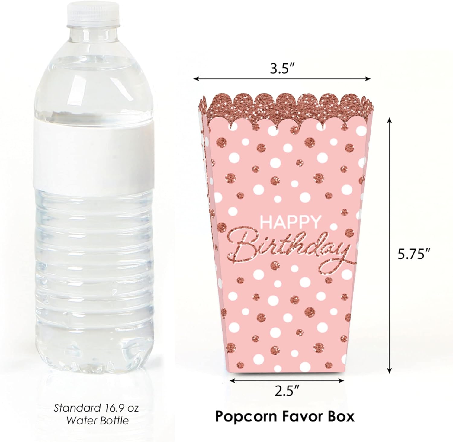 Big Dot of Happiness Birthday Popcorn Boxes Set of 12