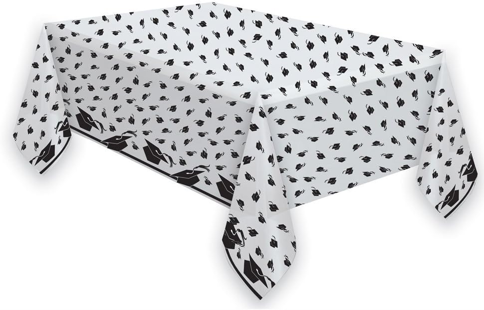 Graduation Caps Rectangular Table Cover - 54 x 108