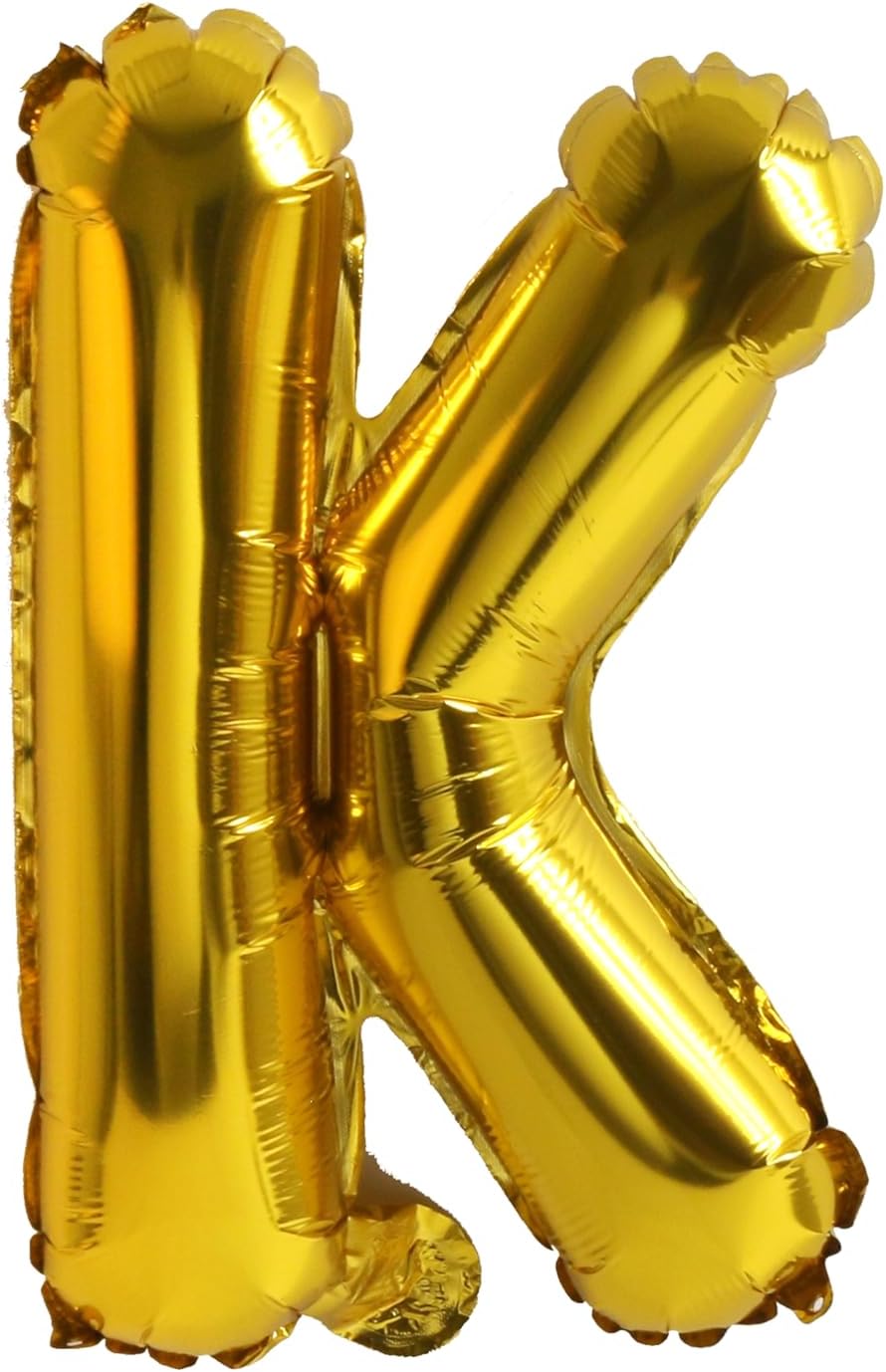 Treasures Gifted Gold Letter Balloons 16 Inch Foil K