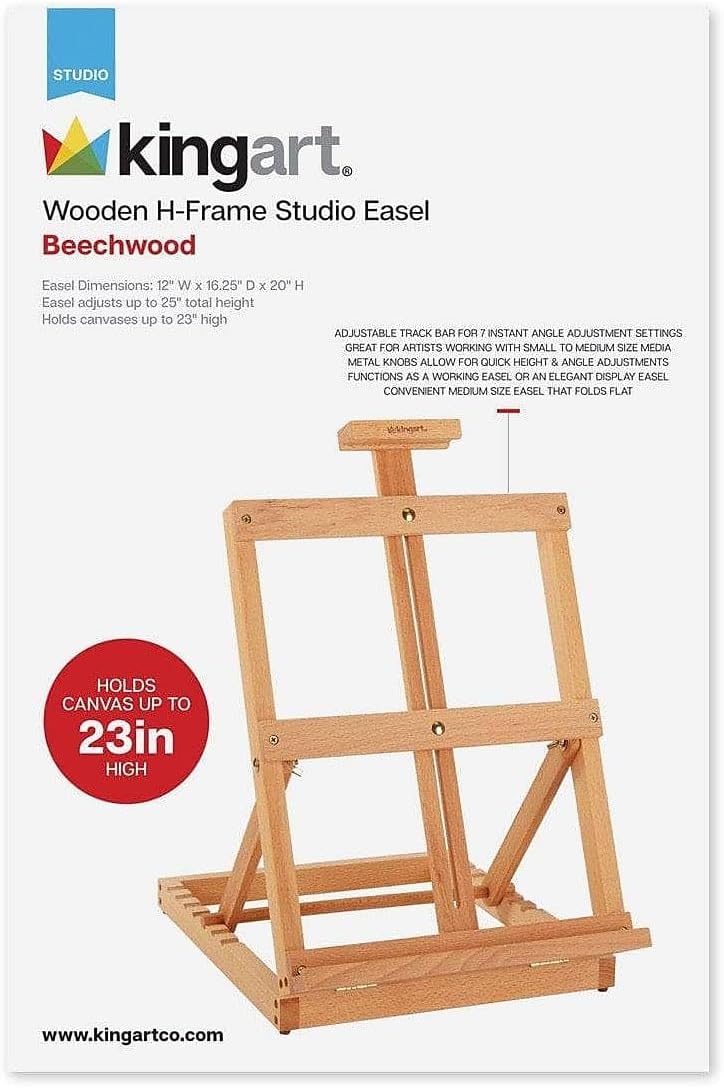 KINGART 705N Adjustable H-Frame Easel for Art and Display