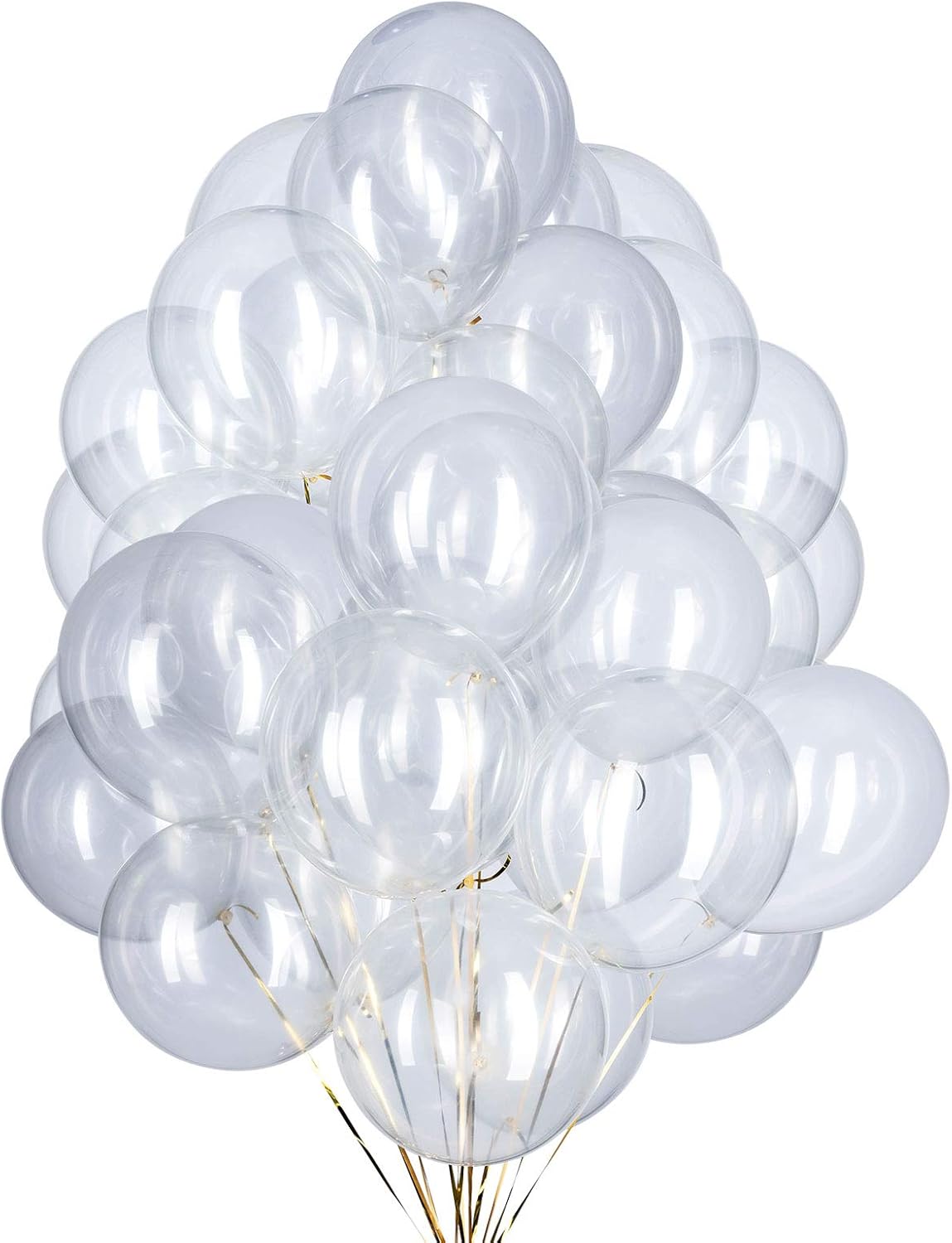 12 Inch Clear Balloons Party Pack of 50