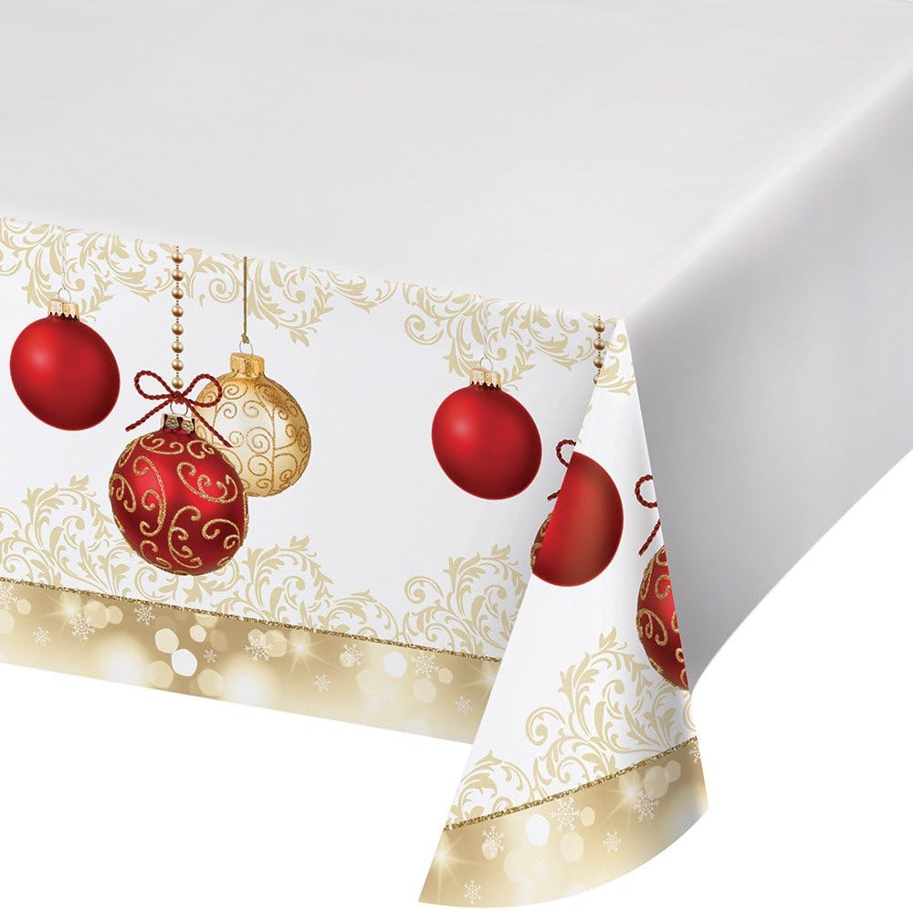 Creative Converting Border Print Plastic Tablecover Opulent Ornaments